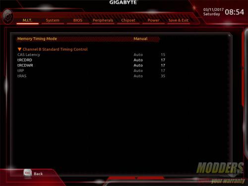 Advanced Memory Settings - Memory Timing Mode