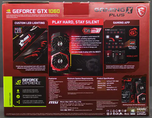 MSI GeForce GTX 1060 GAMING X PLUS Review 3 MSI GeForce GTX 1060 GAMING X PLUS