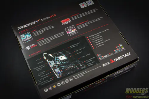 Biostar Racing B350GT3 AM4 Motherboard Box Rear