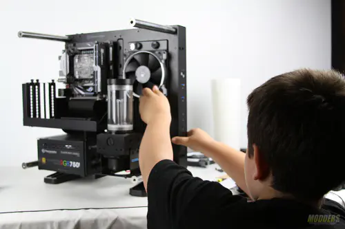 Water Cooling Your PC: Making of an Eye Candy Part 3: Radiator, Pump and Fans Installation 12 Water Cooling Your PC: Making of an Eye Candy Part 3: Radiator, Pump and Fans Installation AlphaCool, Core P1, Corsair, Eisbecher D5, EK CoolStream SE240 12