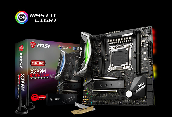 frakke Arkæologi dør MSI Launches X299M Gaming Pro Carbon AC Motherboard - Modders Inc