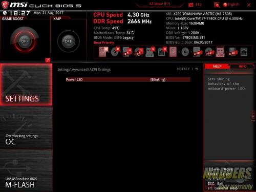 MSI X299 Tomahawk Arctic Motherboard Review Intel, MSI, x299 19