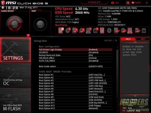 MSI X299 Tomahawk Arctic Motherboard Review Intel, MSI, x299 24