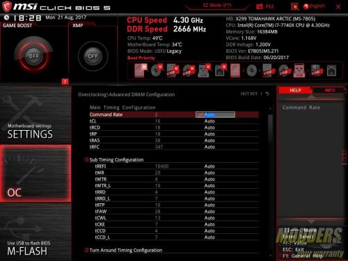 MSI X299 Tomahawk Arctic Motherboard Review Intel, MSI, x299 31