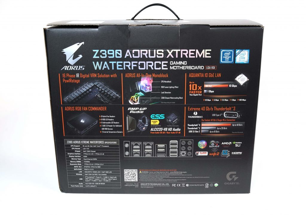 Aorus Xtreme Waterforce Motherboard Review Aorus, Aorus Waterforce, modders-inc, monoblock, Motherboard, watercooling, Z390 Aorus Xtreme, Z390 Aorus Xtreme Waterforce 2