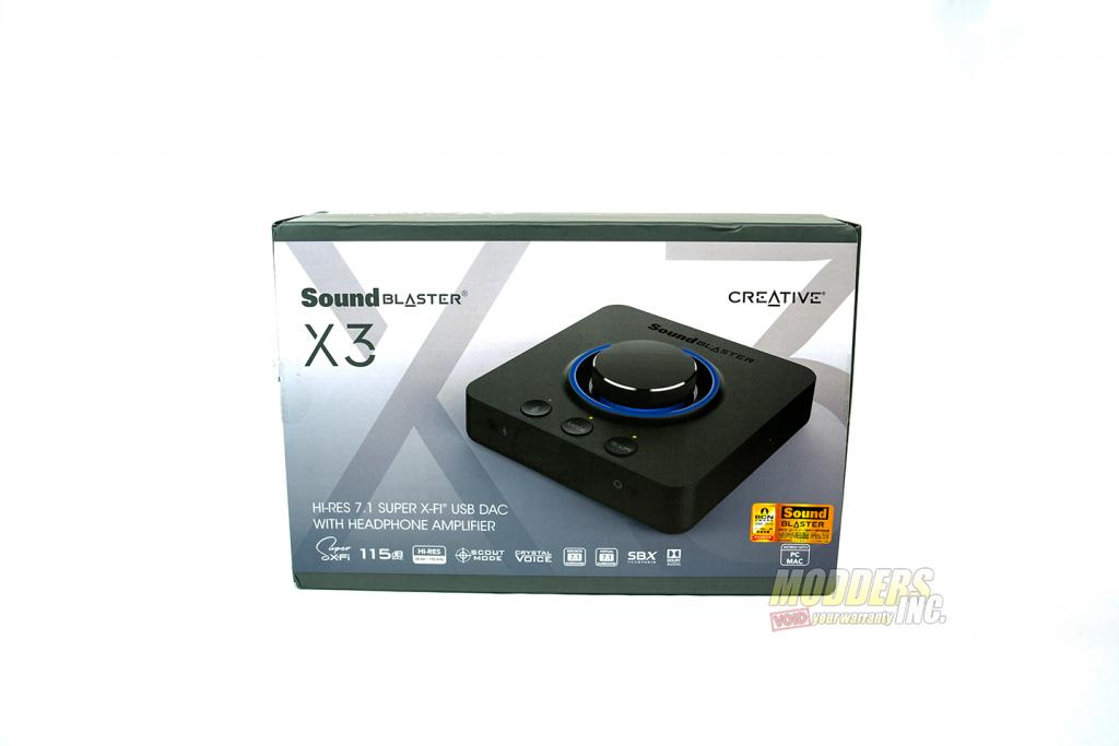 Sound Blaster X3 packaging and unboxing front