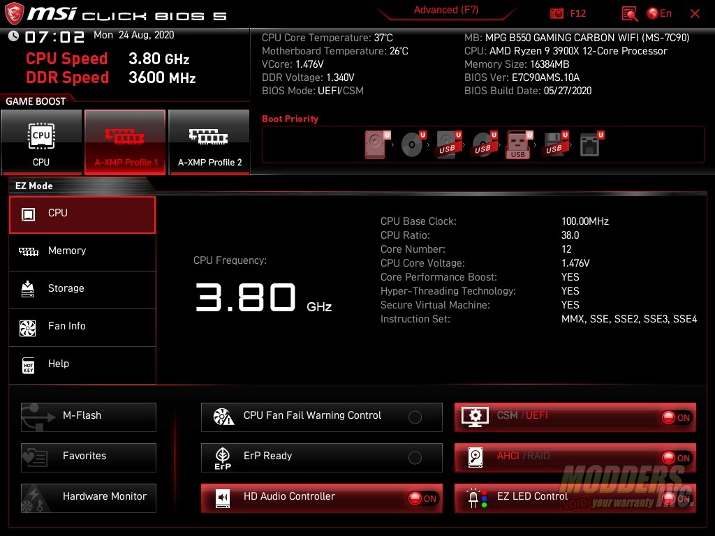 MSI MPG B550 Gaming Carbon WIFI Motherboard Review - Page 3 Of 9