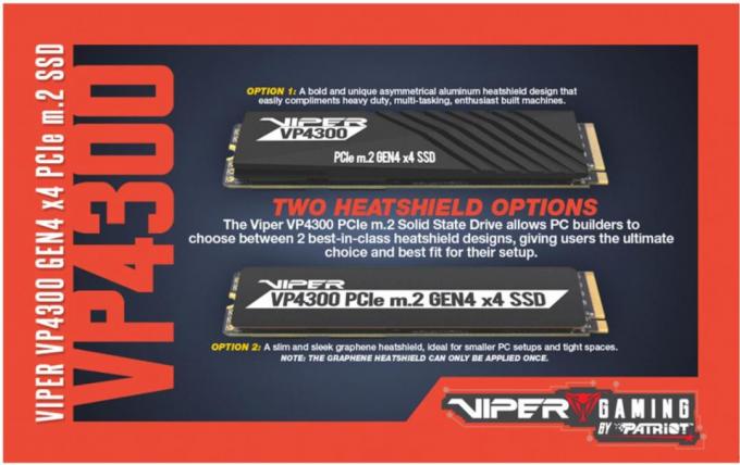 NEW VIPER VP4300 PCIe Gen4 x4 M.2 2280 SSD m.2, Patriot, PCIE, SSD, viper 1