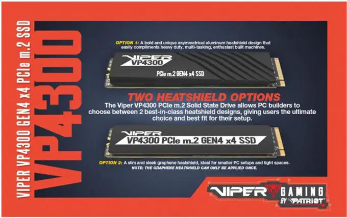 NEW VIPER VP4300 PCIe Gen4 x4 M.2 2280 SSD m.2, Patriot, PCIE, SSD, viper 1