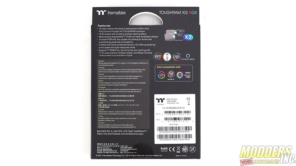 Toughram XG RGB DDR4 4000