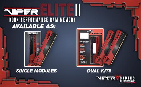 VIPER GAMING Launches VIPER ELITE II Performance DDR4 Memory ddr4, Memory, Patriot, RAM, viper 4