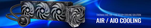 Thermaltake All-in-One Liquid Coolers Compatible with Socket LGA 1700 and Intel® Alder Lake Processors