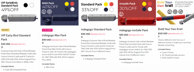 INNFACT Krait Puzzle-like Modular PowerStrip on INDIEGOGO krait, news, power, powerstrip 3