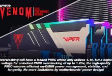 VIPER Gaming Launches New VIPER VENOM RGB and non-RGB DDR5 Performance Memory Kits DDR5, Memory, Patriot, Viper RGB, viper venom 6