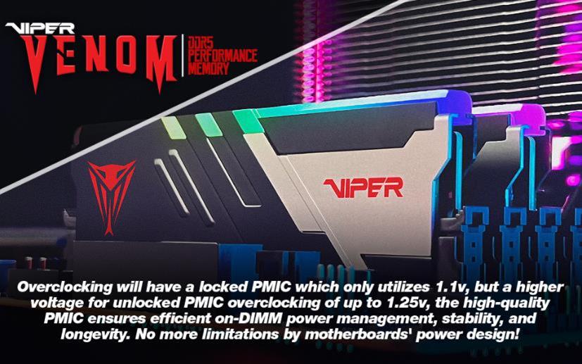 Patriot Memory Viper Venom RGB DDR5 RAM 64GB (2X32GB