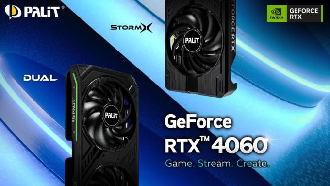 Palit New GeForce RTX™ 4060 Dual and StormX Series Graphic Card, Video Card 1