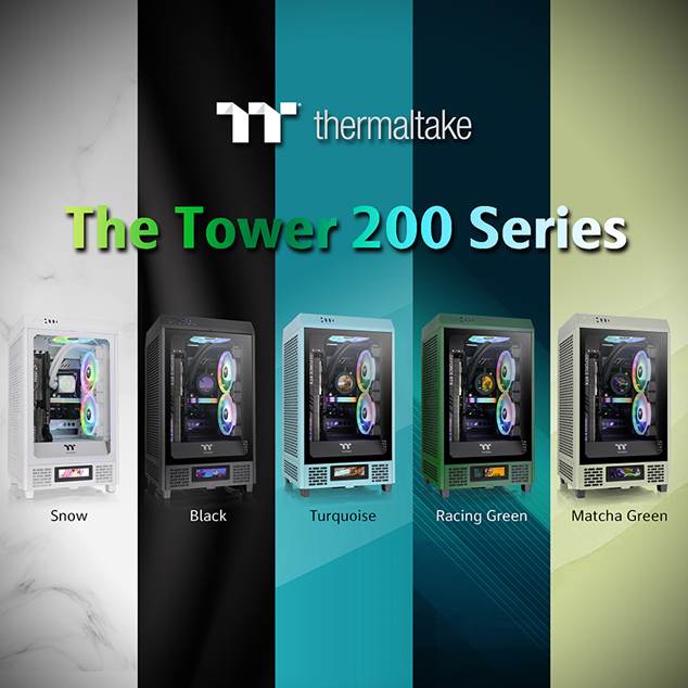 Thermaltake The Tower 200 Mini Chassis Debuts New Green ColorsAuto Draft Case, Thermaltake, Tower 1
