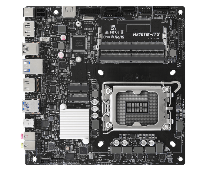 ASRock Launches the H810TM-ITX Thin Mini-ITX Motherboard Motherboard 6