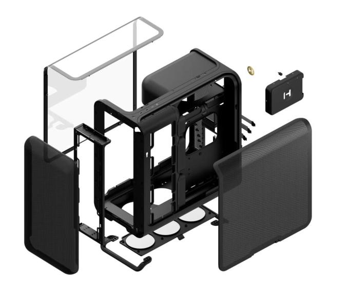 HYTE X50 Black exploxed view