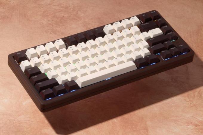 Drop Latte 75 keyboard brown color