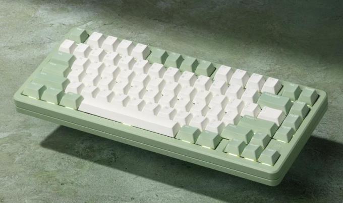 Drop Latte 75 keyboard green color