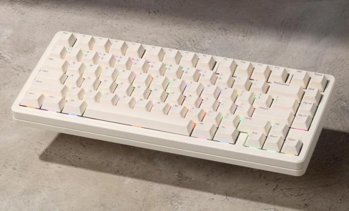 Drop Latte 75 keyboard tan color