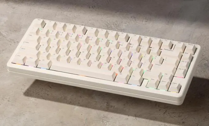 Drop Latte 75 keyboard tan color