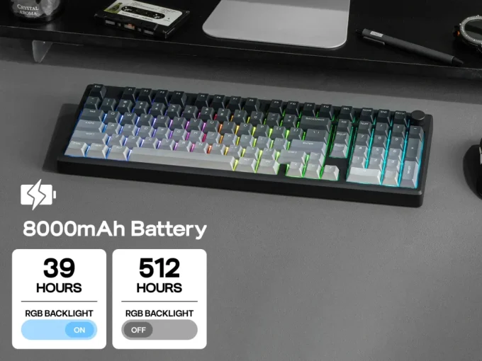 Epomaker Galaxy100 Lite Keyboard Review 14 EPOMAKER Galaxy Lite Keyboard battery life