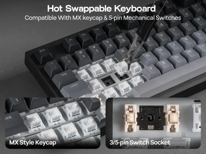 Epomaker Galaxy100 Lite Keyboard Review 2 EPOMAKER Galaxy Lite Keyboard hot swap keys