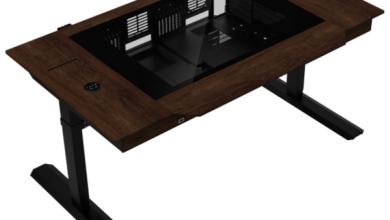 LIAN LI DK‑07 WOOD — A Motorized Walnut Desk That Doubles as a Full PC Case
