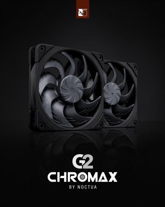 New Noctua NF-A12x25 G2 chromax.black 120mm fans 1 New Noctua NF-A12x25 G2 chromax.black 120mm fans 120 mm fan, 120mm, case fans, Noctua 1