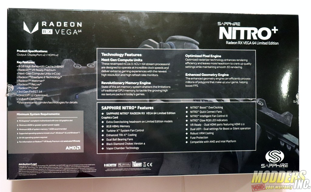 La Saphhire Radeon RX Vega Nitro+ emplea tres ventiladores de 100 mm