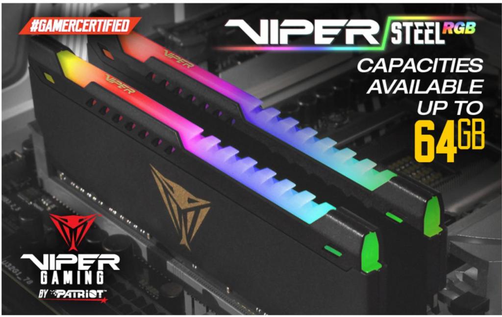 VIPER GAMING Release High Capacity VIPER STEEL RGB Memory Modules And ...